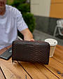 Коричневий гаманець-клатч на блискавці з блоком під картки із натуральної шкіри Marco Coverna MC086-5901С _ bags25, фото 3