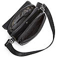 Сумка с клапаном через плече шкіряна чорна Tiding Bag TD-20033 _ bags25, фото 5