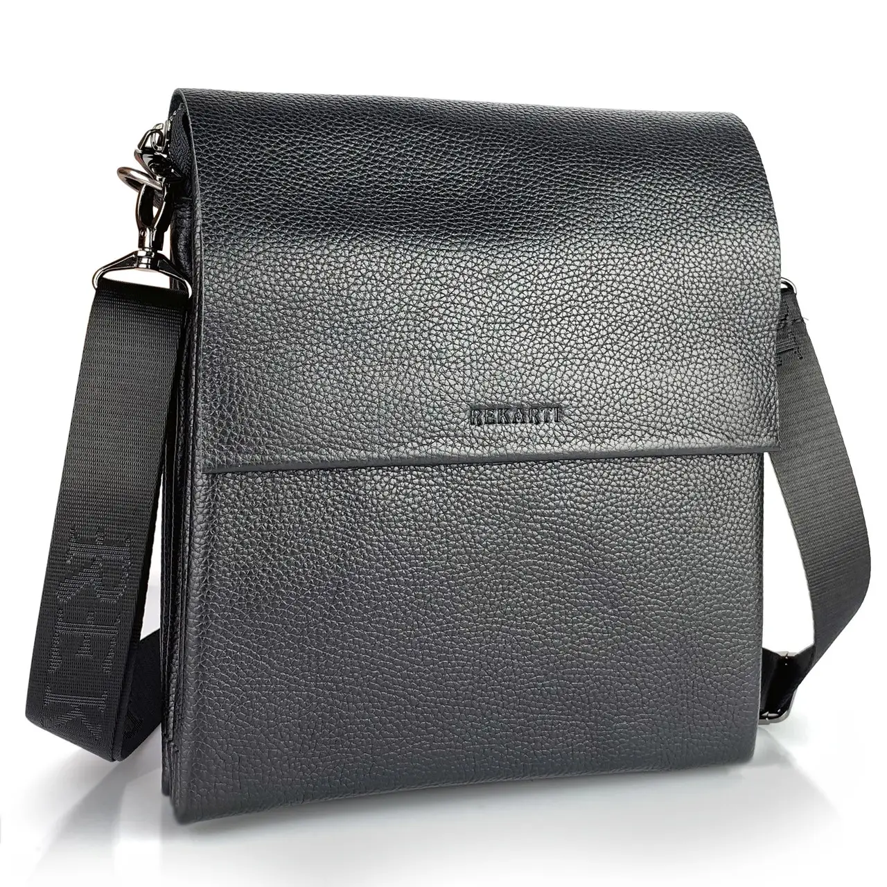 Чоловіча шкіряна сумка-месенджер через плече BEXHILL TD-18621 чорний _ bags25, фото 1