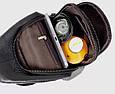 Чоловічий слінг сумка через плече шкіряна чорна Tiding Bag 33737 _ bags25, фото 6