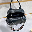 Рюкзак жіночий чорний шкіряний з ременем 35538 _ bags25, фото 9