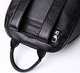 Жіночий класичний шкіряний рюкзак чорний міського типу 85378 _ bags25, фото 9