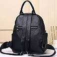Рюкзак жіночий шкіряний з тичненням під рептилію чорний 34926 _ bags25, фото 10