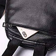 Шкіряний жіночий міський рюкзак на блискавці чорний 85271 _ bags25, фото 8