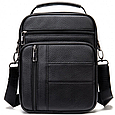 Чоловіча шкіряна сумка-барсетка через плече чорна Bexhill BX-09164 _ bags25, фото 2
