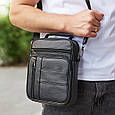 Чоловіча шкіряна сумка-барсетка через плече чорна Bexhill BX-09164 _ bags25, фото 4