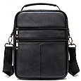 Чоловіча шкіряна сумка-барсетка через плече чорна Bexhill BX-09164 _ bags25, фото 6
