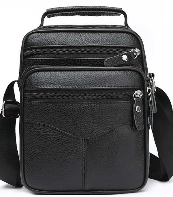 Чоловіча шкіряна сумка-барсетка через плече чорна Bexhill Bx-56402 _ bags25, фото 1