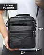 Чоловіча шкіряна сумка-барсетка через плече чорна Bexhill Bx-56402 _ bags25, фото 5