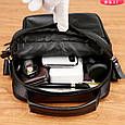 Чоловіча шкіряна барсетка через плече чорна Bexhill Bx-50311 _ bags25, фото 6