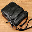 Чоловіча шкіряна барсетка через плече чорна Bexhill Bx-50311 _ bags25, фото 9