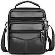 Чоловіча сумка-барсетка шкіряна чорна Tiding Bag 75003 _ bags25, фото 3