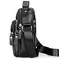Чоловіча сумка-барсетка шкіряна чорна Tiding Bag 75003 _ bags25, фото 5