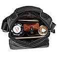Сумка-барсетка чоловіча через плече шкіряна гладка чорна Tiding Bag TD-69291 _ bags25, фото 4