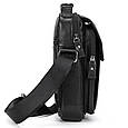 Сумка-барсетка чоловіча через плече шкіряна гладка чорна Tiding Bag TD-69291 _ bags25, фото 7