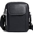 Чоловіча шкіряна сумка-барсетка через плече чорна Bexhill BX-83777 _ bags25, фото 2