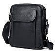 Чоловіча шкіряна сумка-барсетка через плече чорна Bexhill BX-83777 _ bags25, фото 8