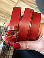Шкіряний жіночий ремінь червоного кольору 4711 _ bags25, фото 4