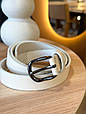 Шкіряний жіночий ремінь в білому кольорі 6231 _ bags25, фото 6