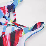 Купальник жіночий закритий для басейну яскравий батал, фото 3