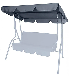 Дашок для садових гойдалок сірий Бонро 170x110 см тент для даху садової гойдалки міцний