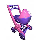 Іграшковий візочок для ляльки з капюшоном Doloni 0121/02 візок для ляльок з люлькою, фото 2