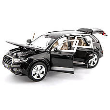 Металева модель автомобіля Audi Q7 RESTEQ 1:32 — інерційна машинка, відкриваються двері, фари та звук мотора, фото 2