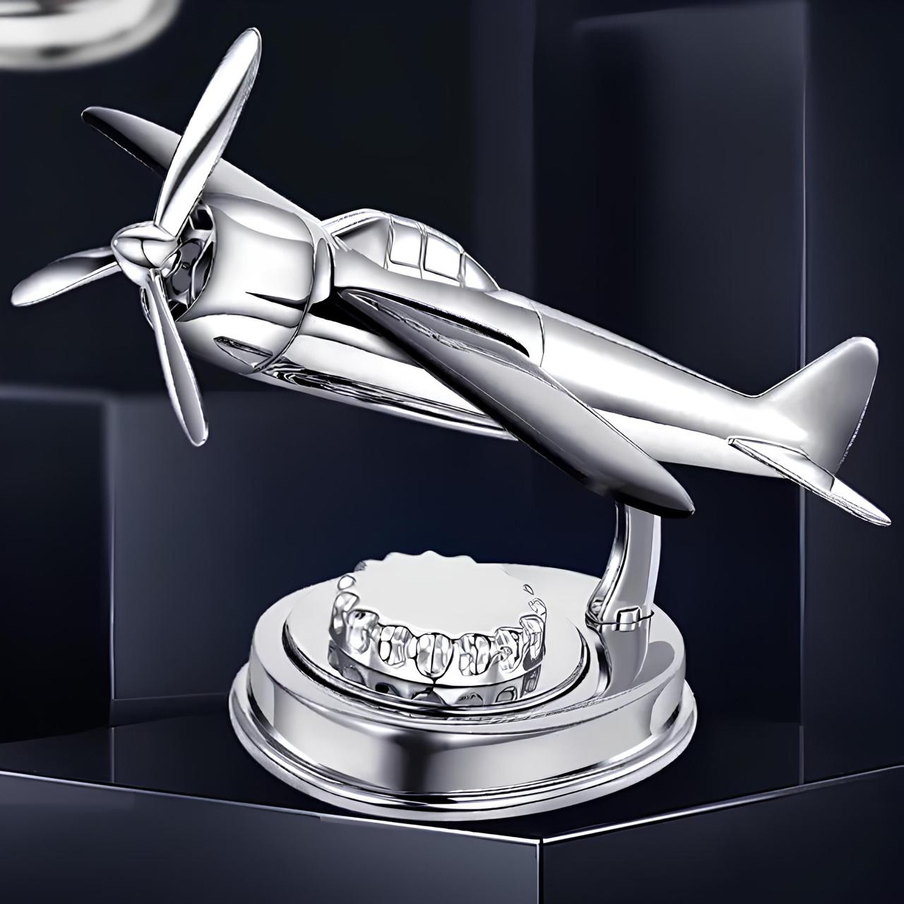 Аромадифузор для авто RESTEQ на сонячній батареї у формі літака — Solar Aroma, ароматизатор повітря з обертовим пропелером