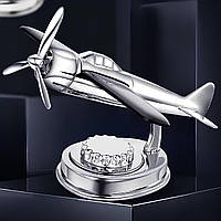 Аромадифузор для авто RESTEQ на сонячній батареї у формі літака — Solar Aroma, ароматизатор повітря з обертовим пропелером