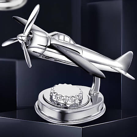 Аромадифузор для авто RESTEQ на сонячній батареї у формі літака — Solar Aroma, ароматизатор повітря з обертовим пропелером, фото 1