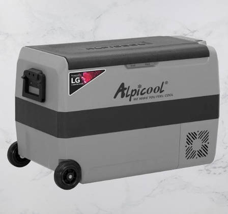 Автохолодильник компресорний Alpicool T50 (LG) (двохкамерний/50 літрів). До -20 ℃. Живлення 12/24/220 Вольтів, фото 1