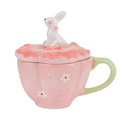 Подарунковий керамічний кухоль Пасхальний кролик 400 мл 15х14 см 15101-005, фото 1
