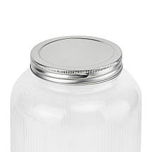 Набір із 2 лимонадниць із краном на металевій підставці 5,5 л 48х35 см 19227-006 скло, фото 2