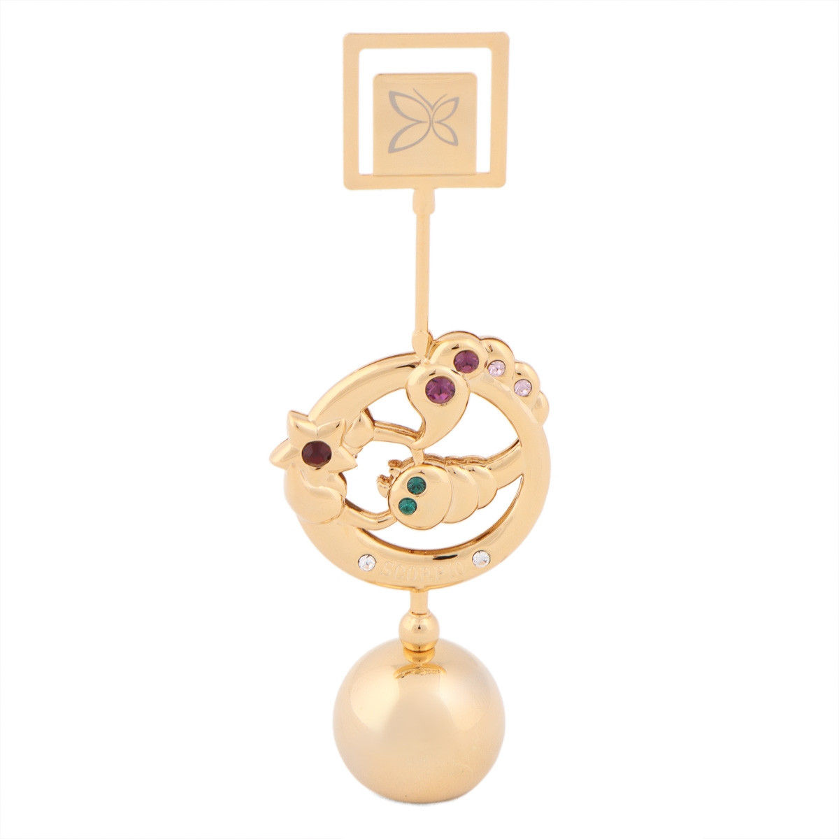 Фігурка для фото,візитки Crystocraft Swarovski знак зодіак Скорпіон 11,5 см 0457-054/GA