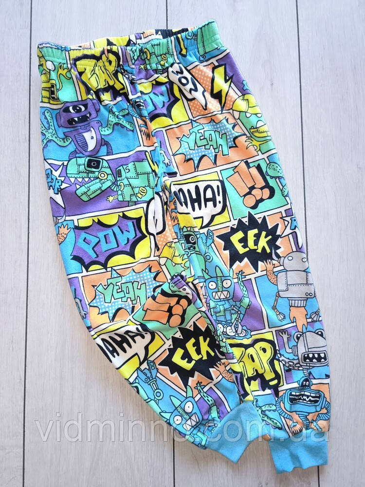 Домашні (піжамні) велюрові штани Primark на хлопчика (можна і дівчинці) р.92 – 1,5-2 роки, фото 1