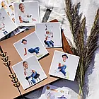 Крафтбук "FAMILY" 23x23 із світлою обкладинкою та коричневими сторінками, фото 4