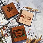 Крафтбук "FAMILY" 23x23 із світлою обкладинкою та коричневими сторінками, фото 7