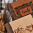 Крафтбук "FAMILY" 23x23 із світлою обкладинкою та коричневими сторінками, фото 9