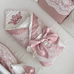 Плед-конверт з ковдрою Колекція №1 Запорошена троянда