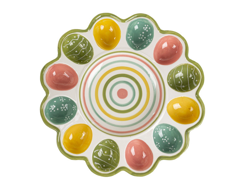 Страва для 12 яєць Веселка 28х28х3 см 927-006 кераміка