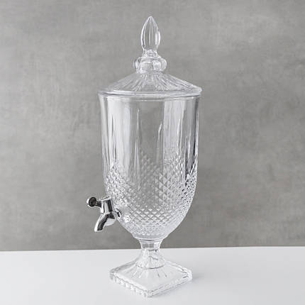 Лимонадниця для напоїв скляна з краном 5 л 52х19 см 9229-007, фото 1
