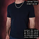 Чоловічий срібний ланцюжок цепочка Бісмарк з ланкою 6 мм 55 см, фото 2