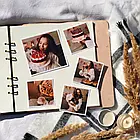 Крафтбук "ДЕРЕВО" 23x23 із темною обкладинкою та бежевими сторінками, фото 2