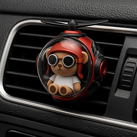 Багаторазовий ароматизатор у машину на решітку Pilot Teddy Bear, червоний