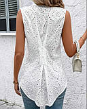 Туніка біла, літня, жіноча, котон прошва 46 р, фото 5