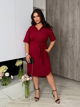 Літня сукня-сорочка великого розміру Розміри: 48-50, 52-54, 56-58, 60-62, фото 1