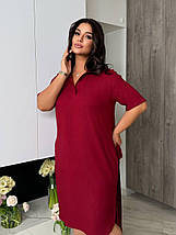 Літня сукня-сорочка великого розміру Розміри: 48-50, 52-54, 56-58, 60-62, фото 2