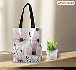 Велика сумка-шопер з квітковим принтом, 38/33,5 см, фото 2