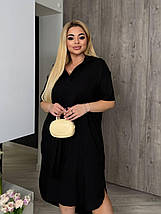 Літня сукня-сорочка великого розміру Розміри: 48-50, 52-54, 56-58, 60-62, фото 2