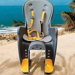 Дитяче велосипедне крісло BQ-7-1, 3-точкові ремені, регулювання висоти підставки ніг, 12-22 кг